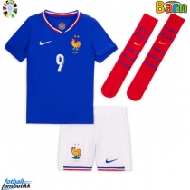 Frankrike Olivier Giroud #9 Hjemmedraktsett Barn EM 2024 Kortermet (+ Korte bukser)